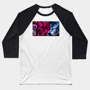 Magenta Dahlia Blossom and Bud Baseball T-Shirt